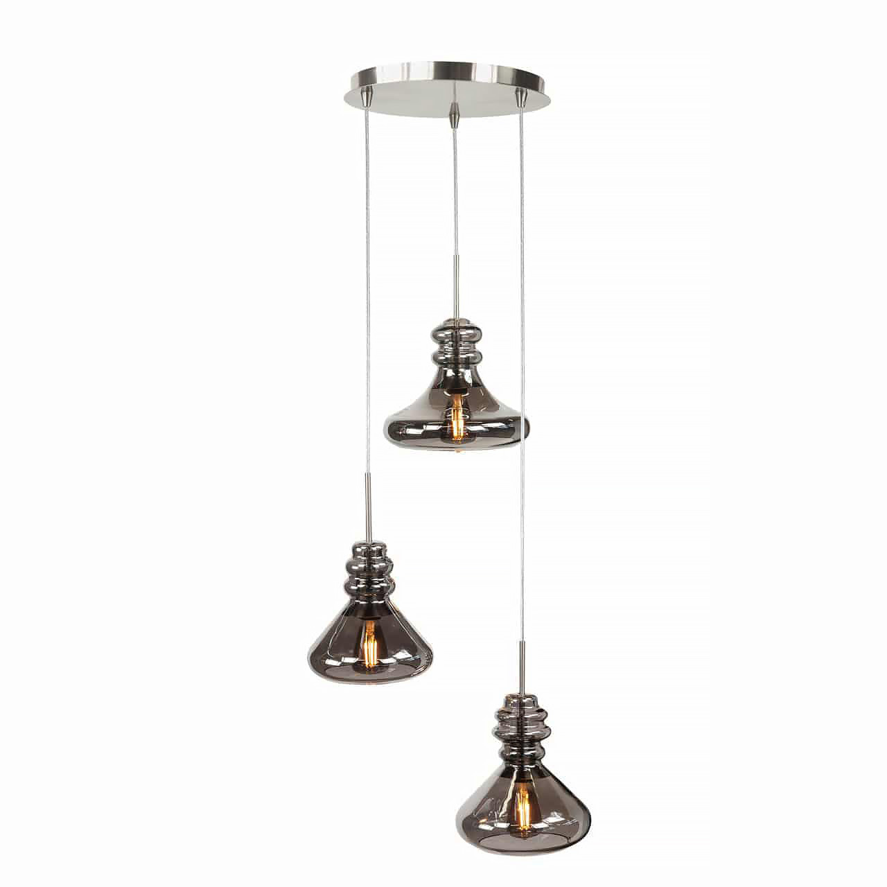 Highlight Hanglamp Astoria 3 lichts Ø 30 cm mat chroom