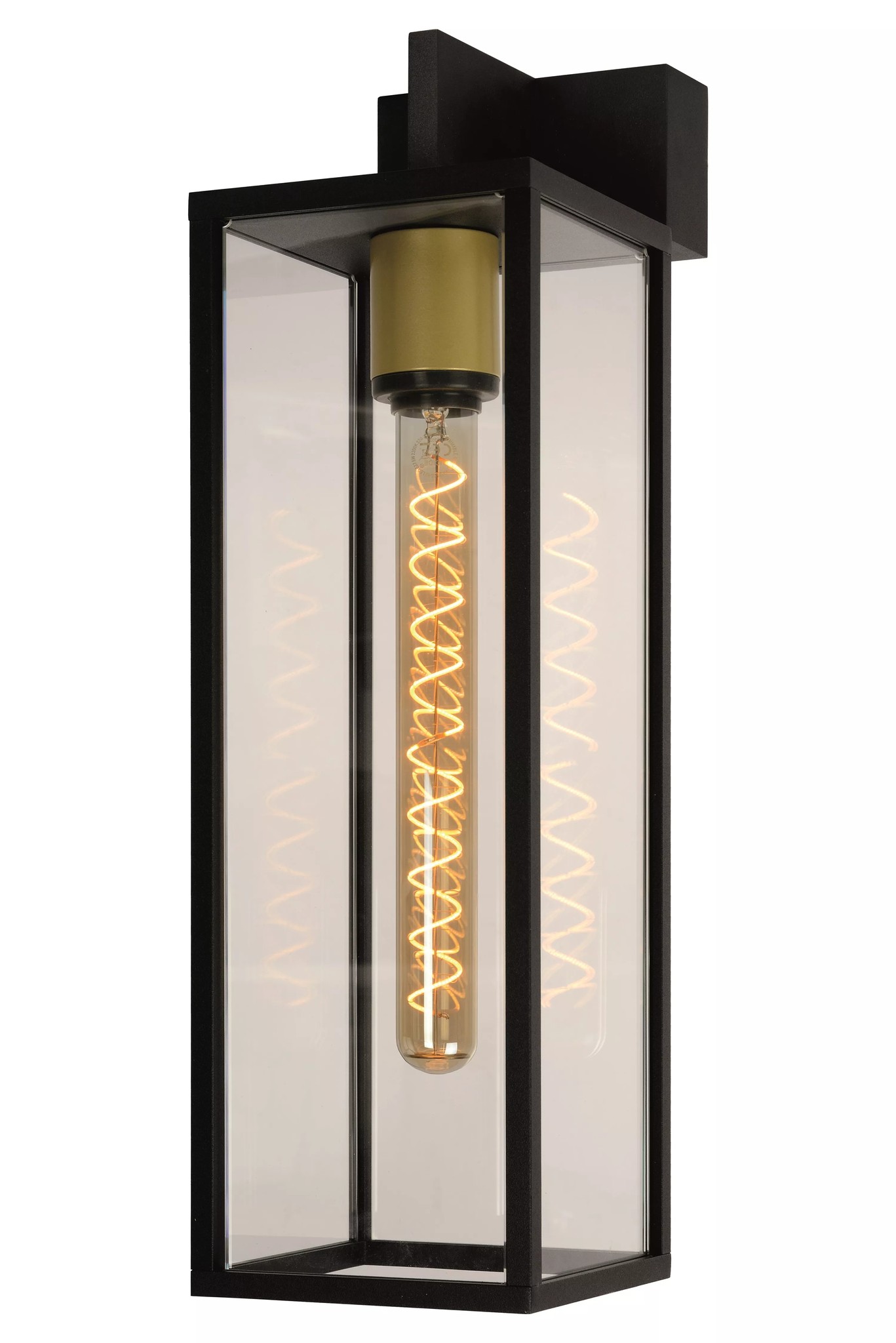 Lucide LAURENS - Wandlamp Buiten - 1xE27 - IP54 - Zwart