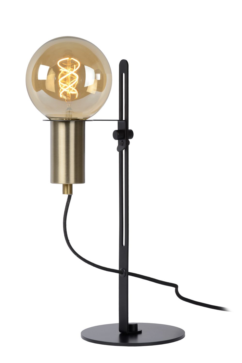 Lucide MALCOLM - Tafellamp - Ø 23 cm - 1xE27 - Zwart