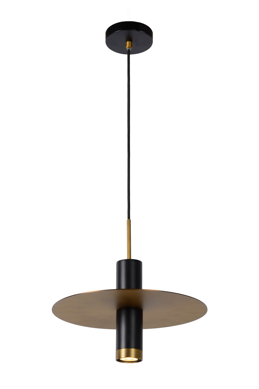 Lucide SELIN - Hanglamp - Ø 35 cm - 1xGU10 - Zwart