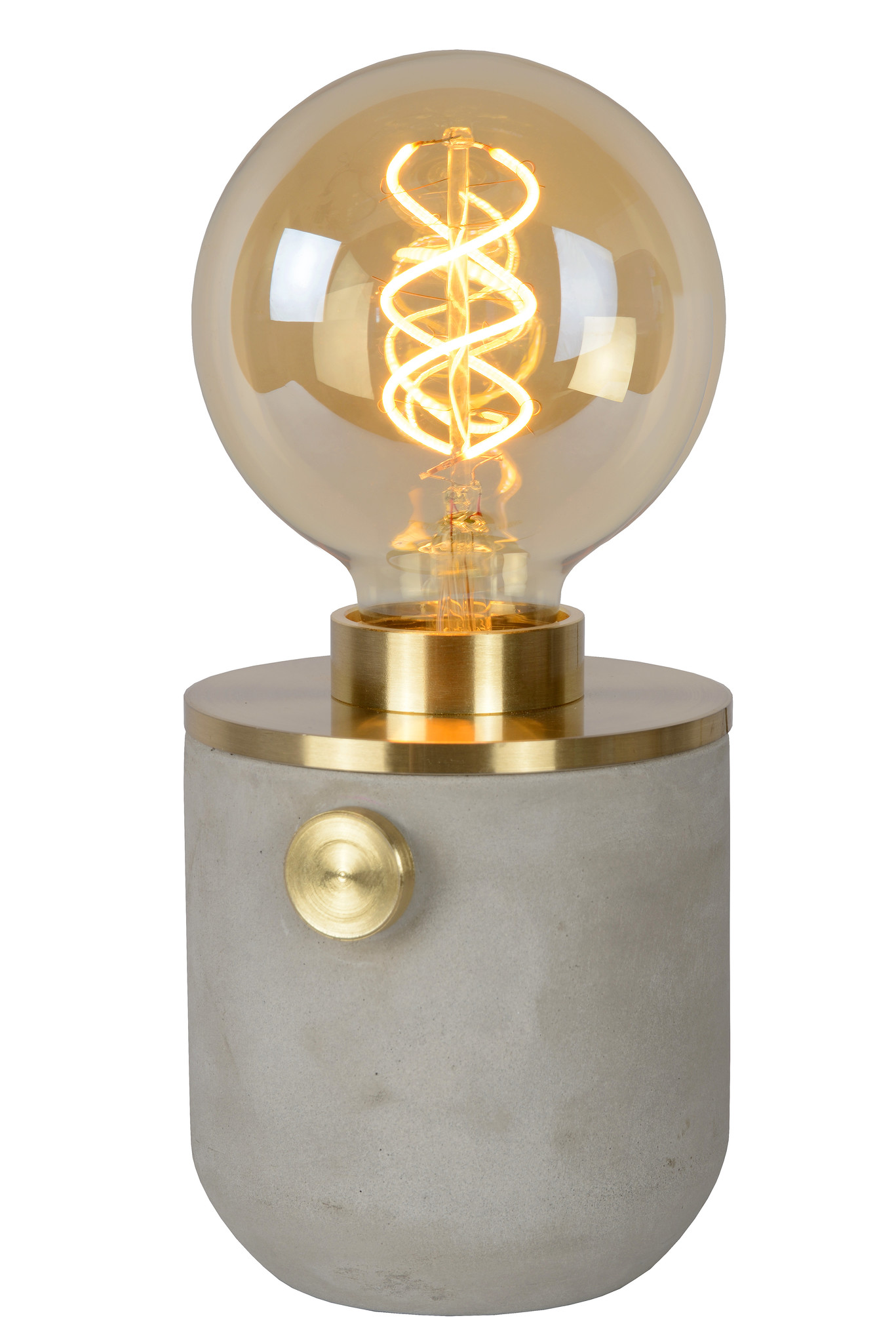 Lucide TANNER Tafellamp-Mat Go.-Ø10-1xE27-60W-Alumin.