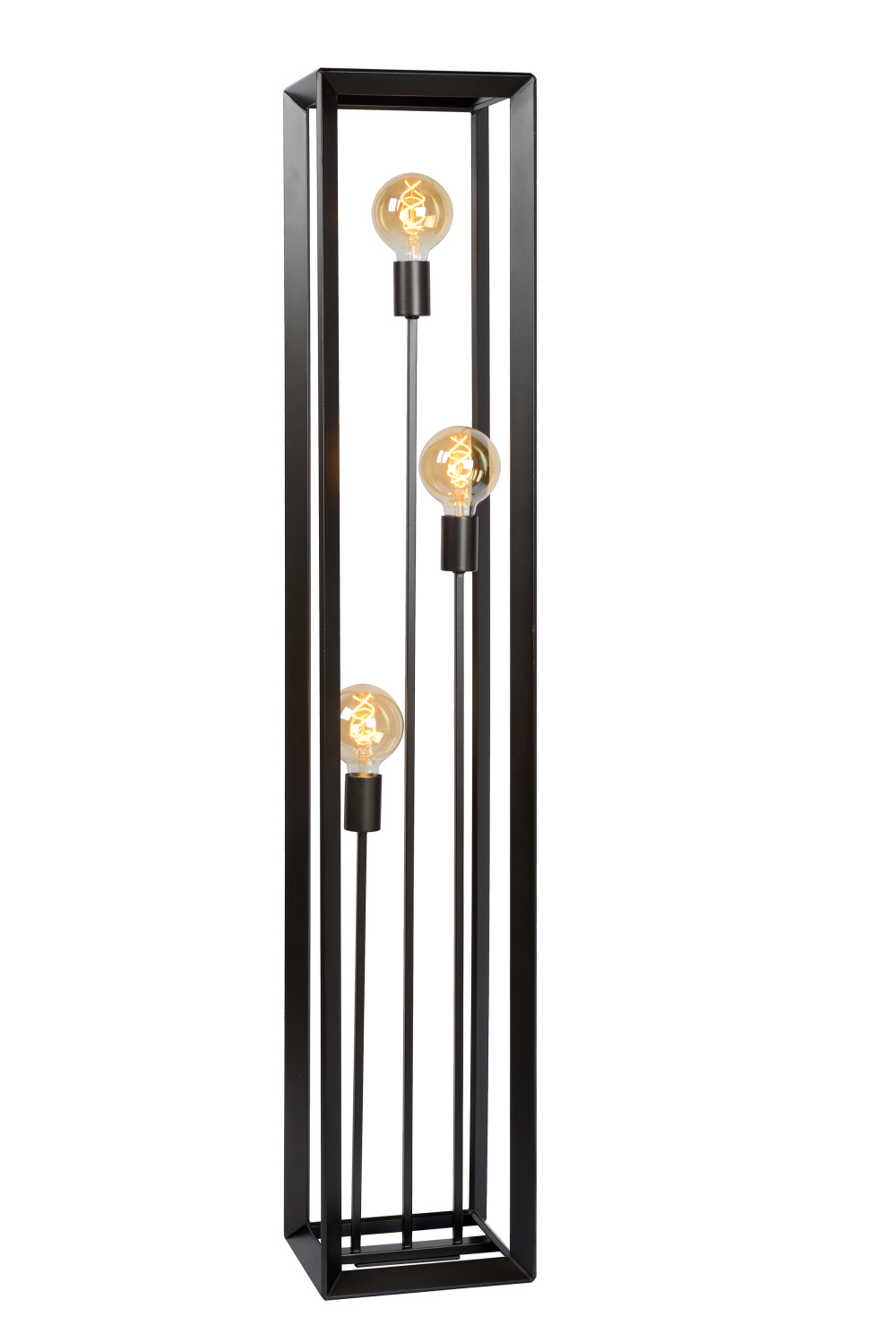 Lucide THOR - Vloerlamp - 3xE27 - Grijs ijzer