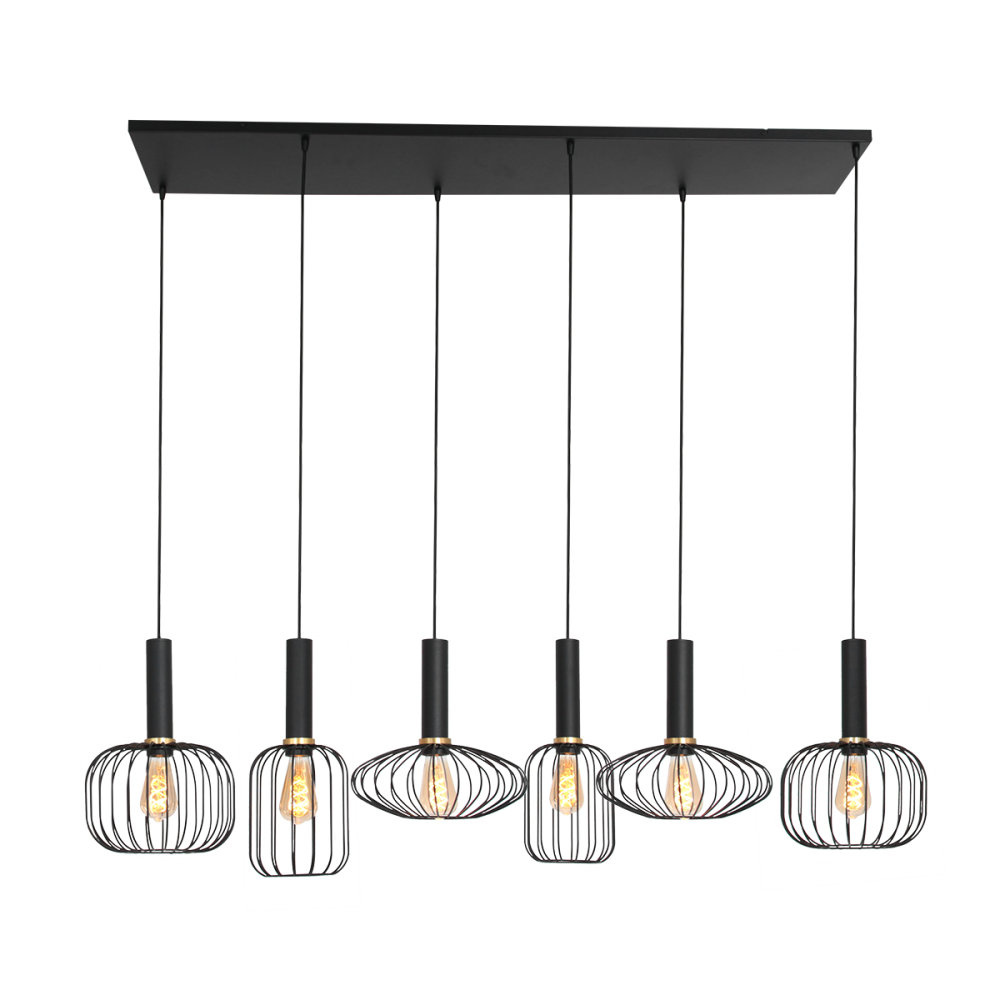Mexlite Hanglamp mexlite aureole 3072zw zwart