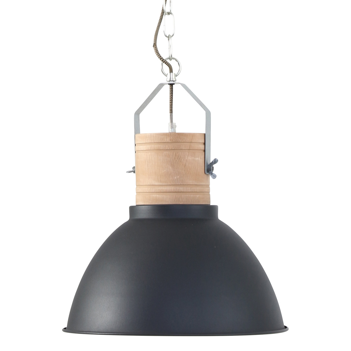 Mexlite Hanglamp mexlite emile 7781zw zwart