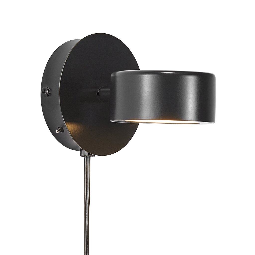 Nordlux Wandlamp Clyde Ø 10 cm 3 step dim zwart