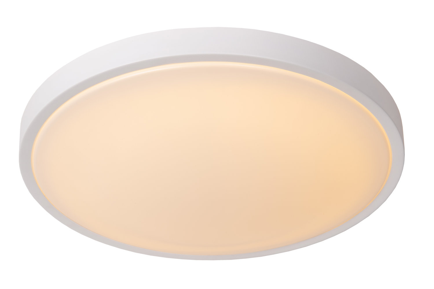 Lucide DASHER - Plafonnière Badkamer - Ø 41 cm - LED - 1x24W 2700K - IP44 - Wit
